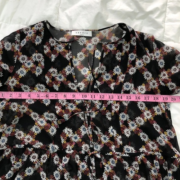 Sandro Paris Sheer Floral Dress - Picture 13 of 15